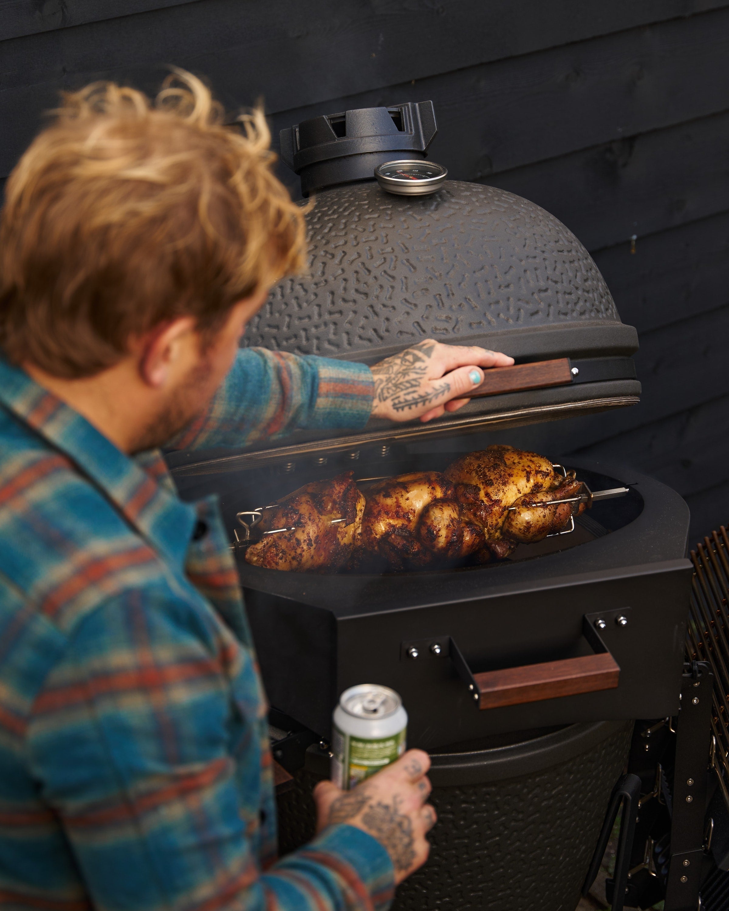 Kamado Rotisserie Chicken