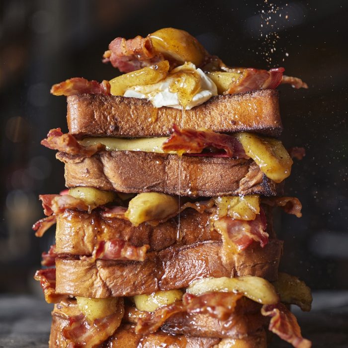 Bacon Banana bailey French toast